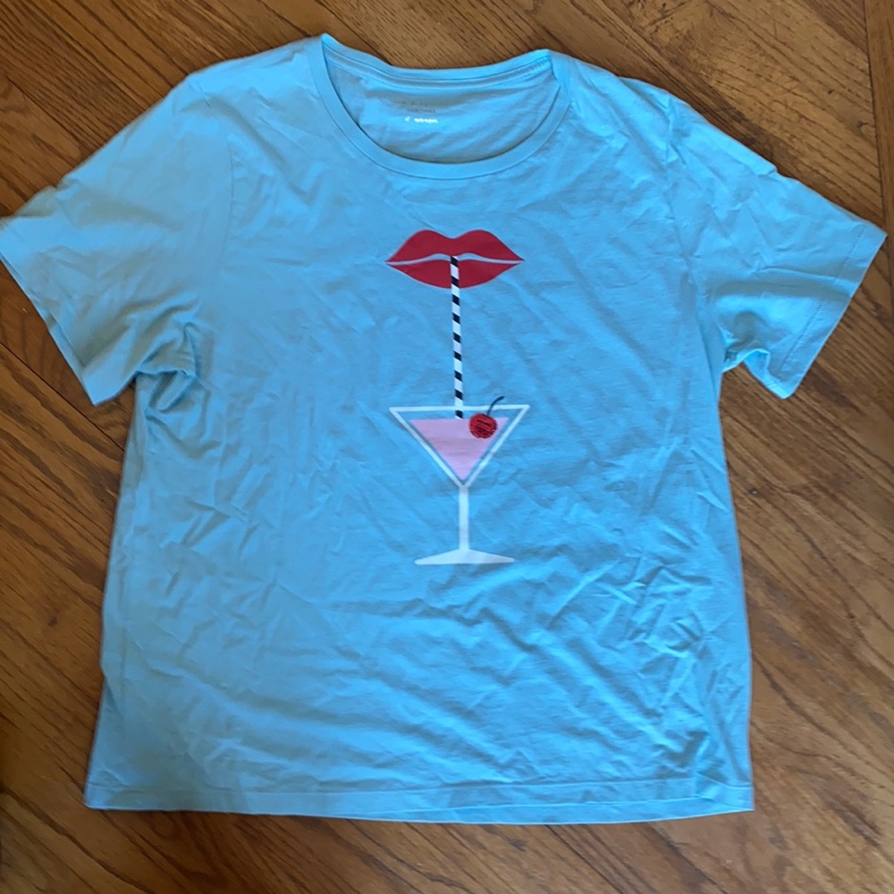 Kate spade XL light blue martini Tee